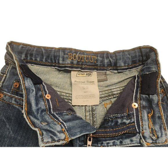 Urban Up Premium Jeans Bootcut Kids Size 8 Blue Denim Adjustable elastic button - Picture 4 of 7